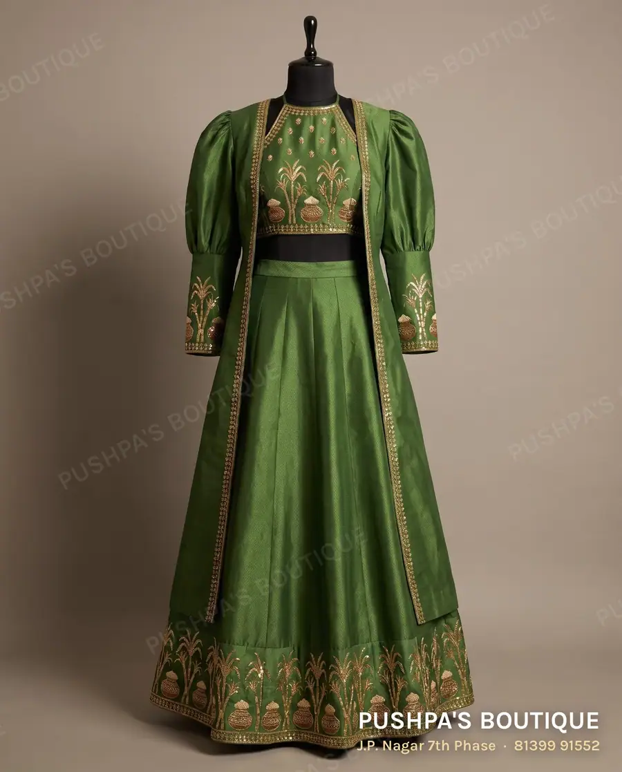 Indo-western outfit PB-113, puff sleeve