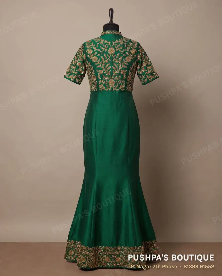 Gown PB-118, high neck, short sleeve, photo 2