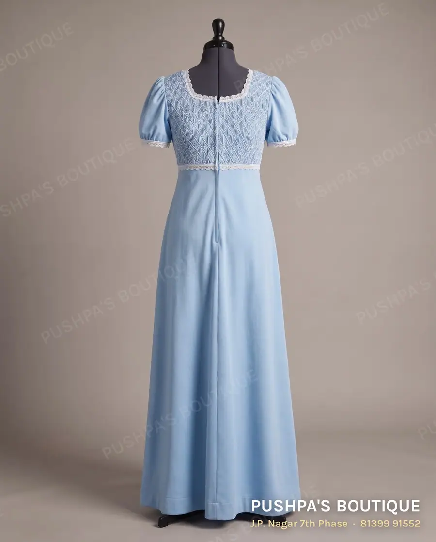 Gown PB-123, round neck, puff sleeve, photo 2