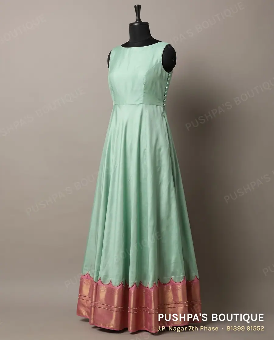 Gown PB-125, boat neck, sleeveless
