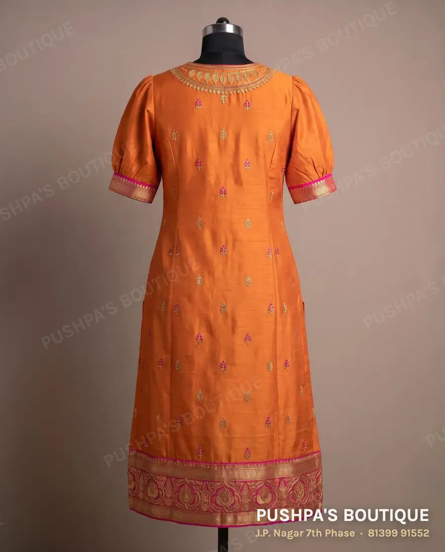 Kurta PB-131, round neck, puff sleeve, photo 2