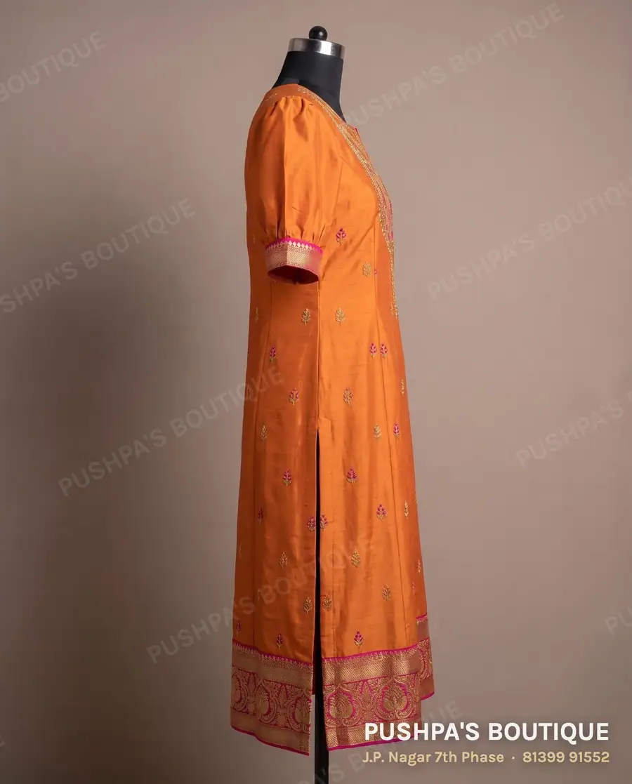 Kurta PB-131, round neck, puff sleeve, photo 3