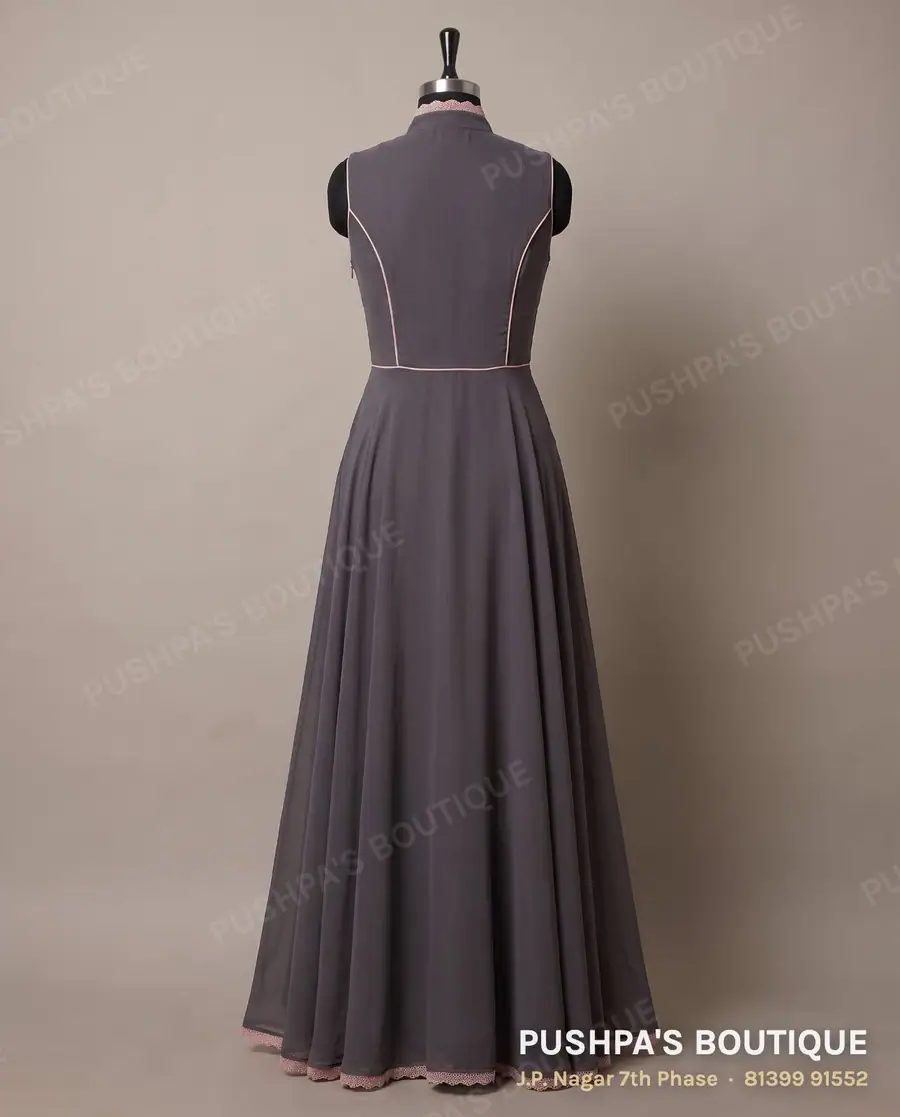 Gown PB-133, high neck, sleeveless, photo 2