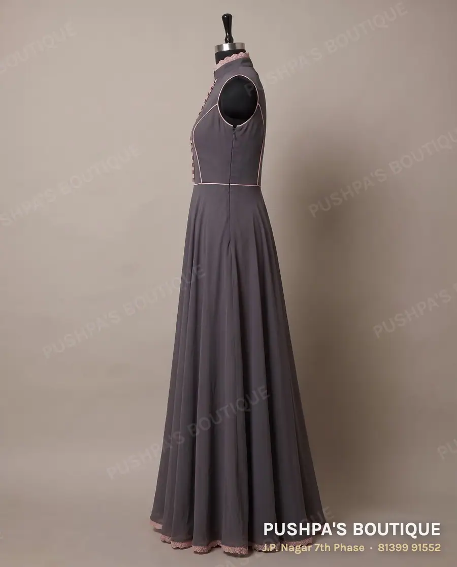 Gown PB-133, high neck, sleeveless, photo 3