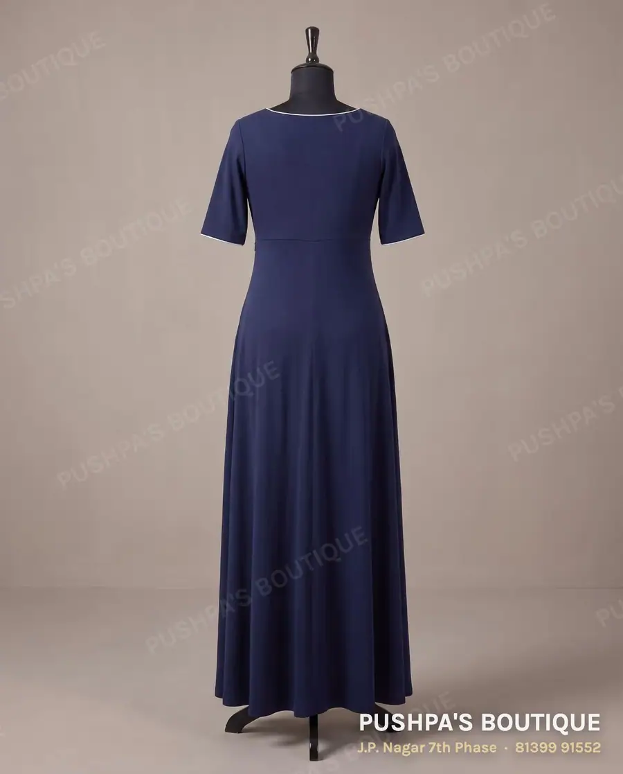 Gown PB-137, square neck, elbow sleeve, photo 2