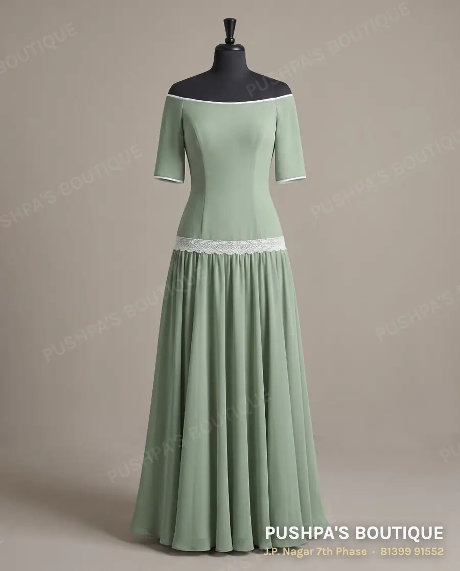 Gown PB-140, elbow sleeve