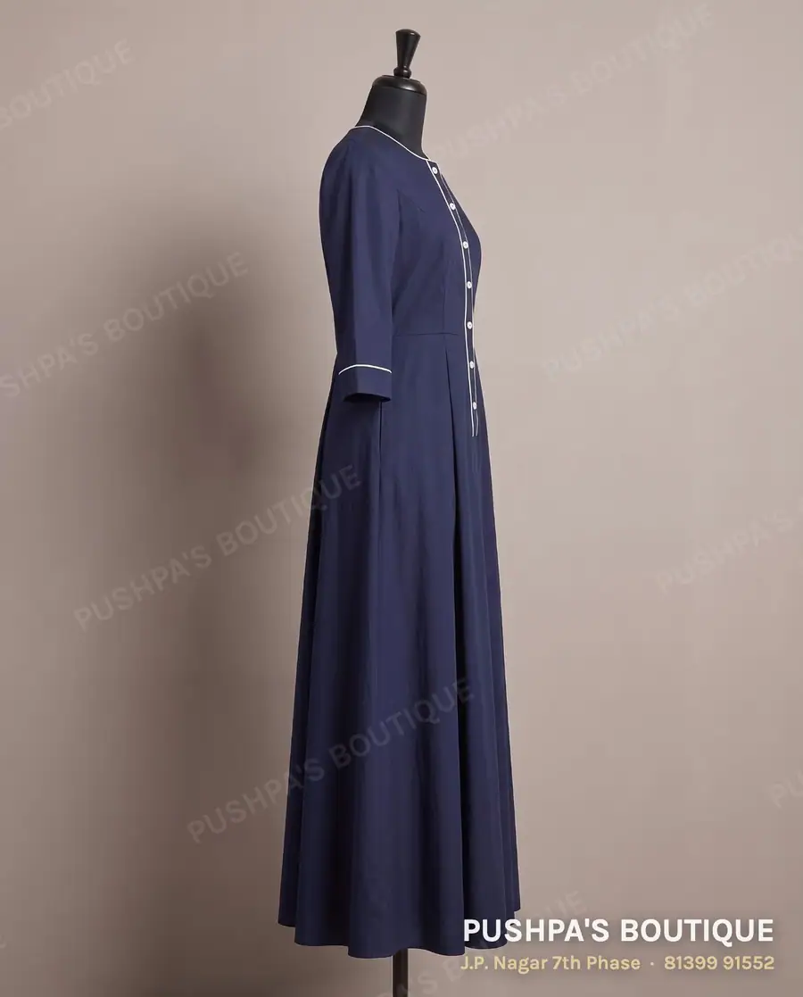 Gown PB-143, round neck, three quarter sleeve, photo 3
