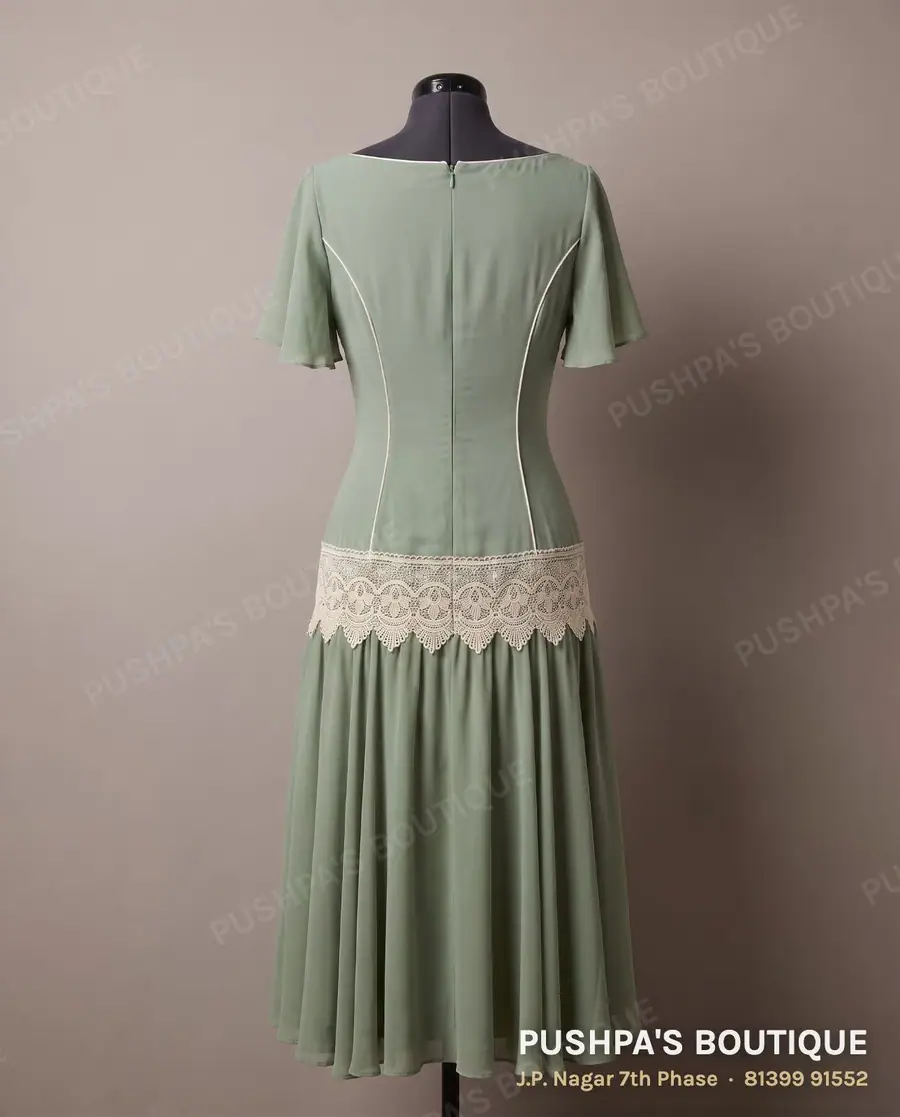 Gown PB-144, boat neck, cap sleeve, photo 2