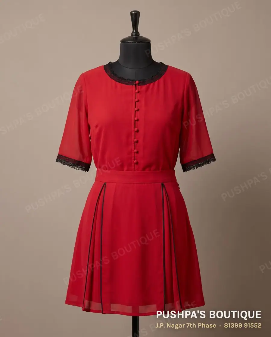 Skirt PB-146, round neck, elbow sleeve