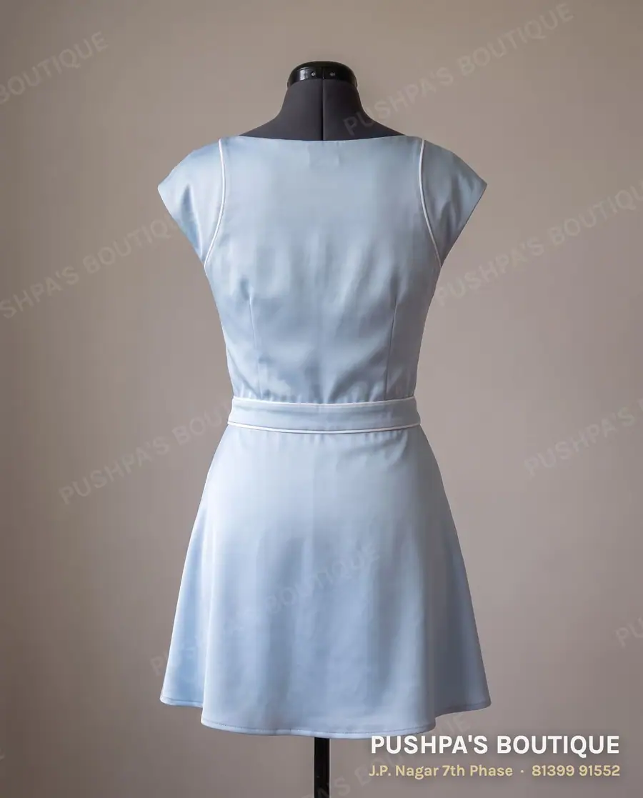 Skirt PB-147, boat neck, cap sleeve, photo 2