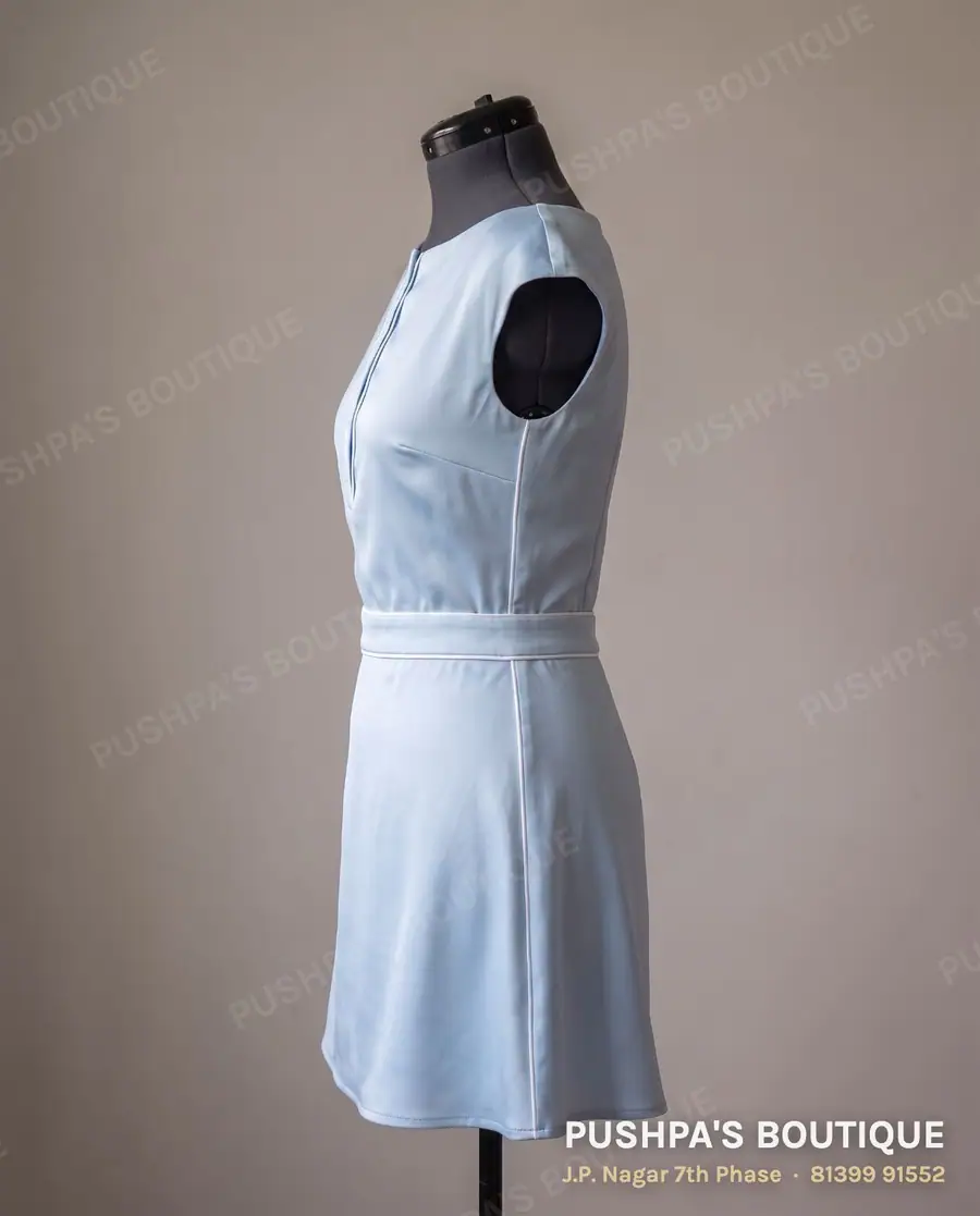 Skirt PB-147, boat neck, cap sleeve, photo 3