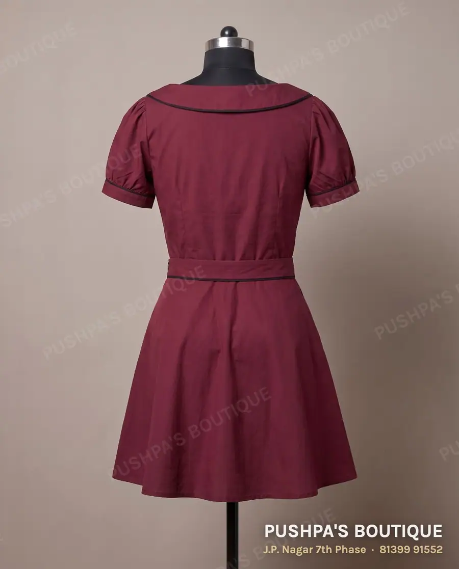 Skirt PB-149, boat neck, puff sleeve, photo 2