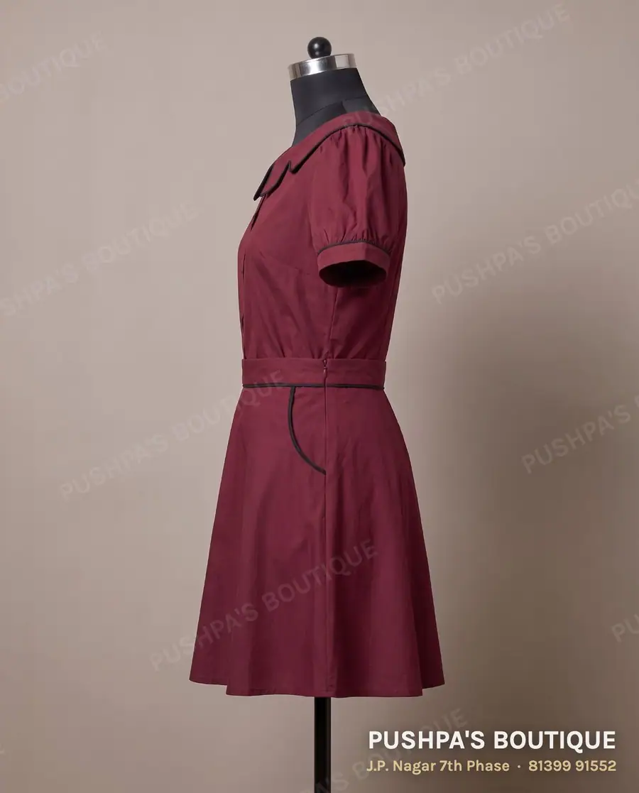 Skirt PB-149, boat neck, puff sleeve, photo 3
