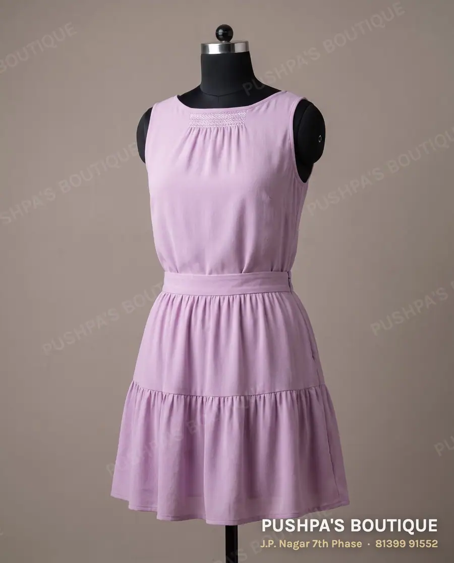 Skirt PB-151, boat neck, sleeveless