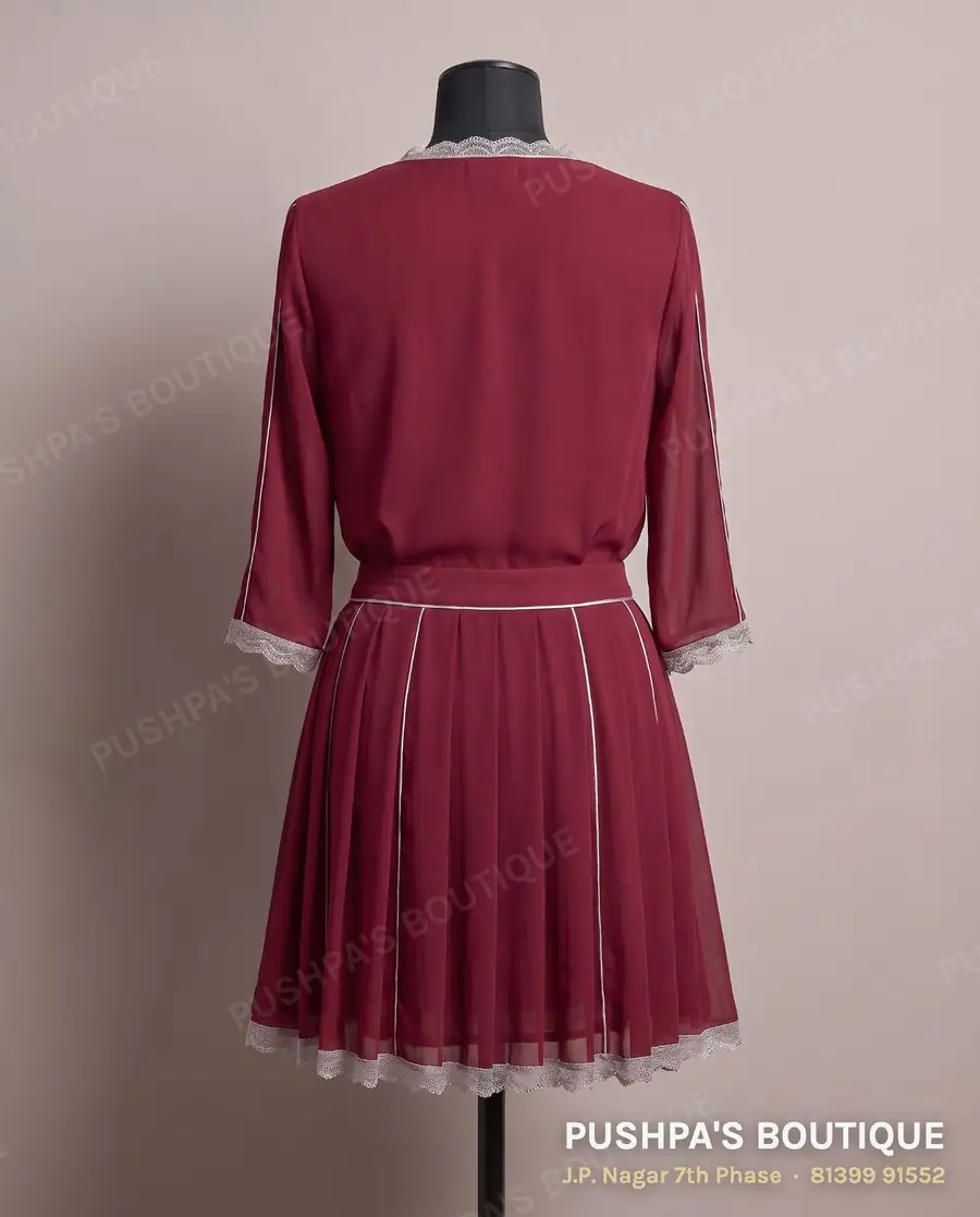 Skirt PB-153, V neck, three quarter sleeve, photo 2