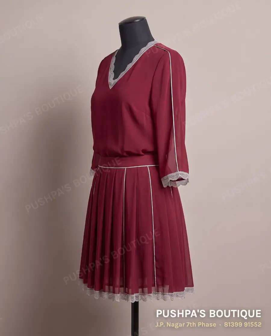 Skirt PB-153, V neck, three quarter sleeve, photo 3