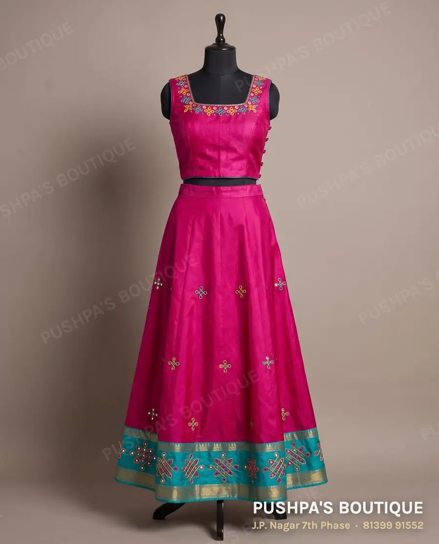 Skirt PB-160, square neck, sleeveless