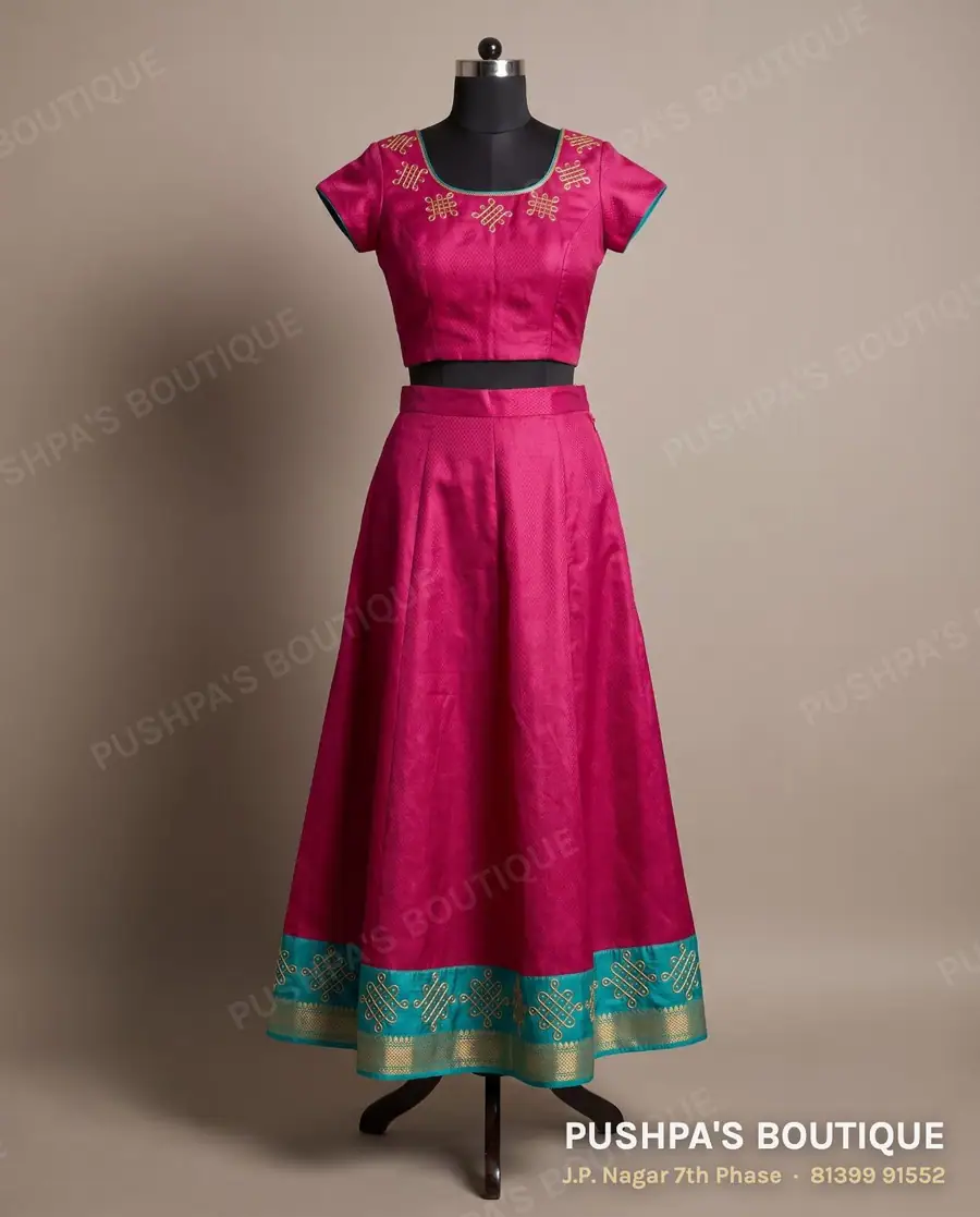 Skirt PB-163, round neck, cap sleeve