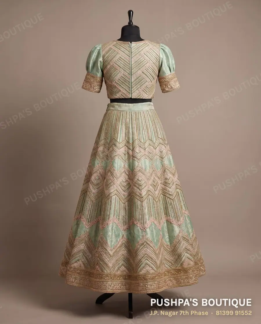 Skirt PB-164, round neck, puff sleeve, photo 2