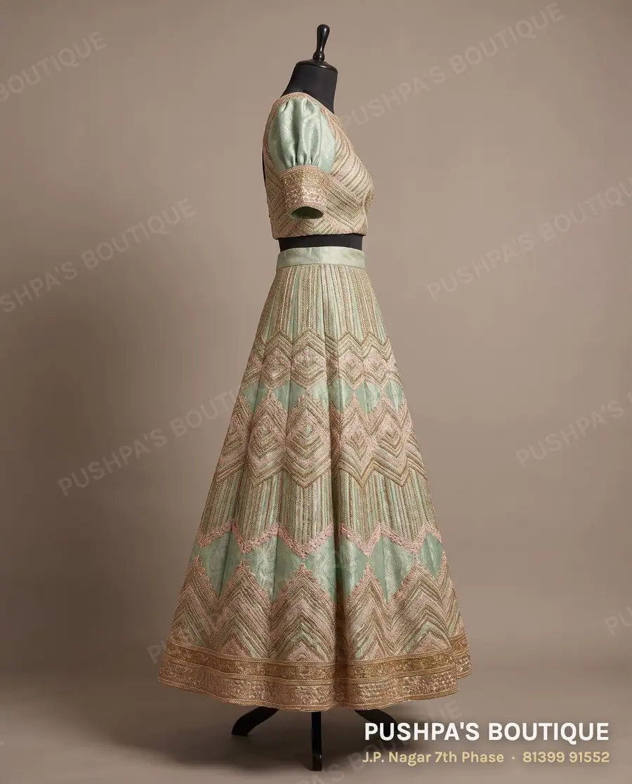 Skirt PB-164, round neck, puff sleeve, photo 3