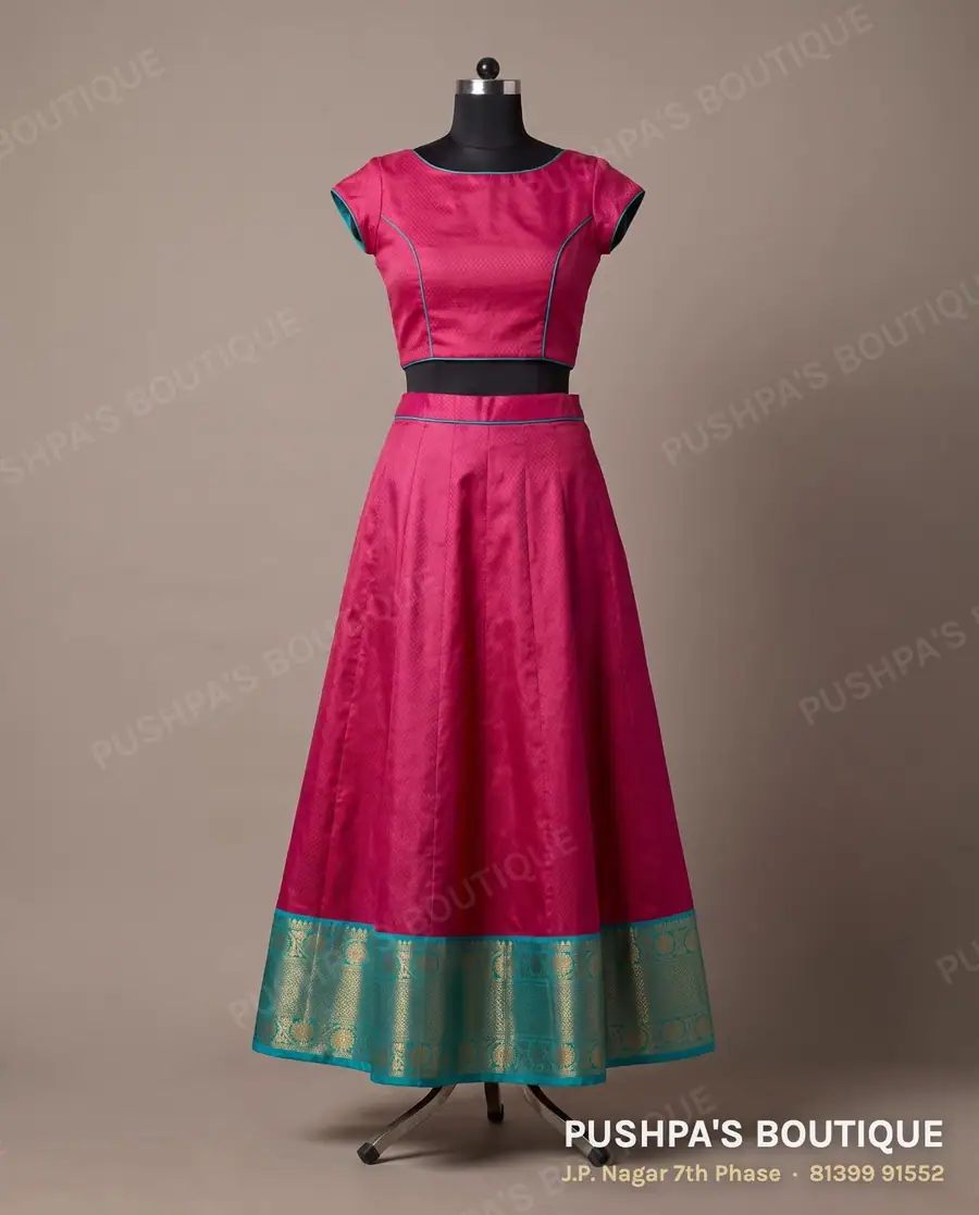 Skirt PB-166, boat neck, cap sleeve