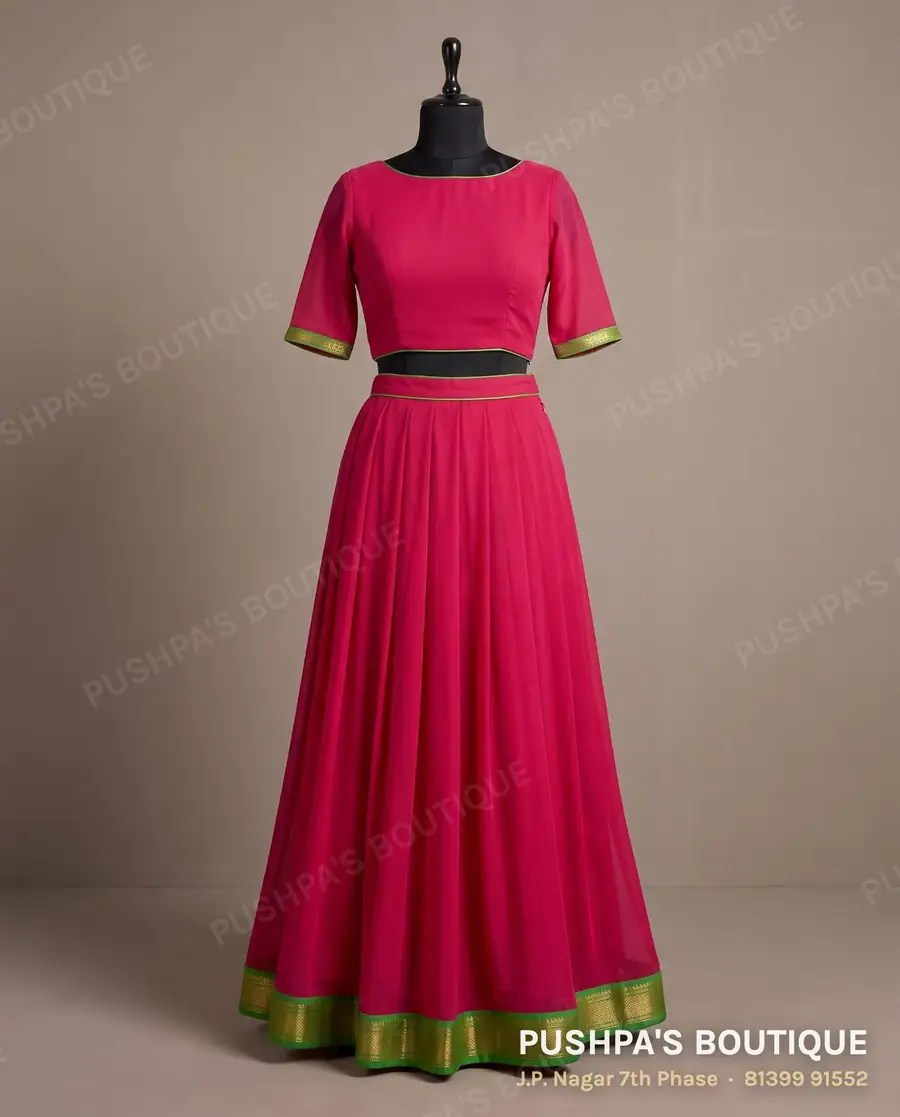 Skirt PB-169, boat neck, elbow sleeve