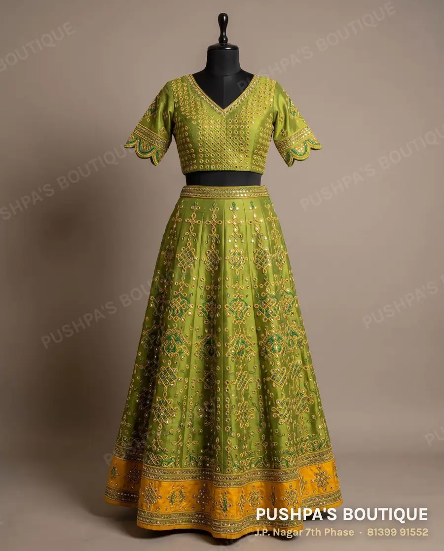 Skirt PB-170, V neck, short sleeve