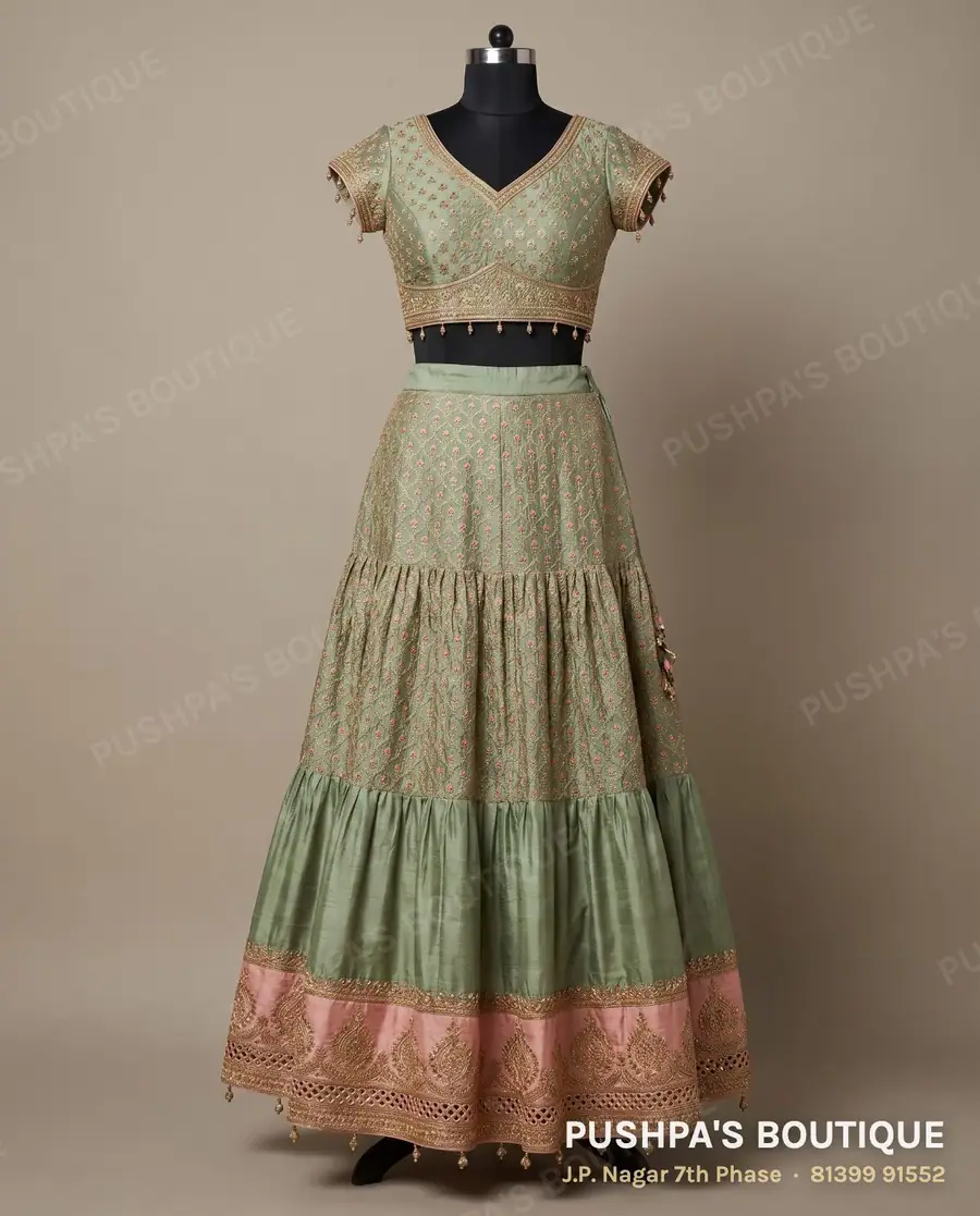 Skirt PB-173, V neck, cap sleeve