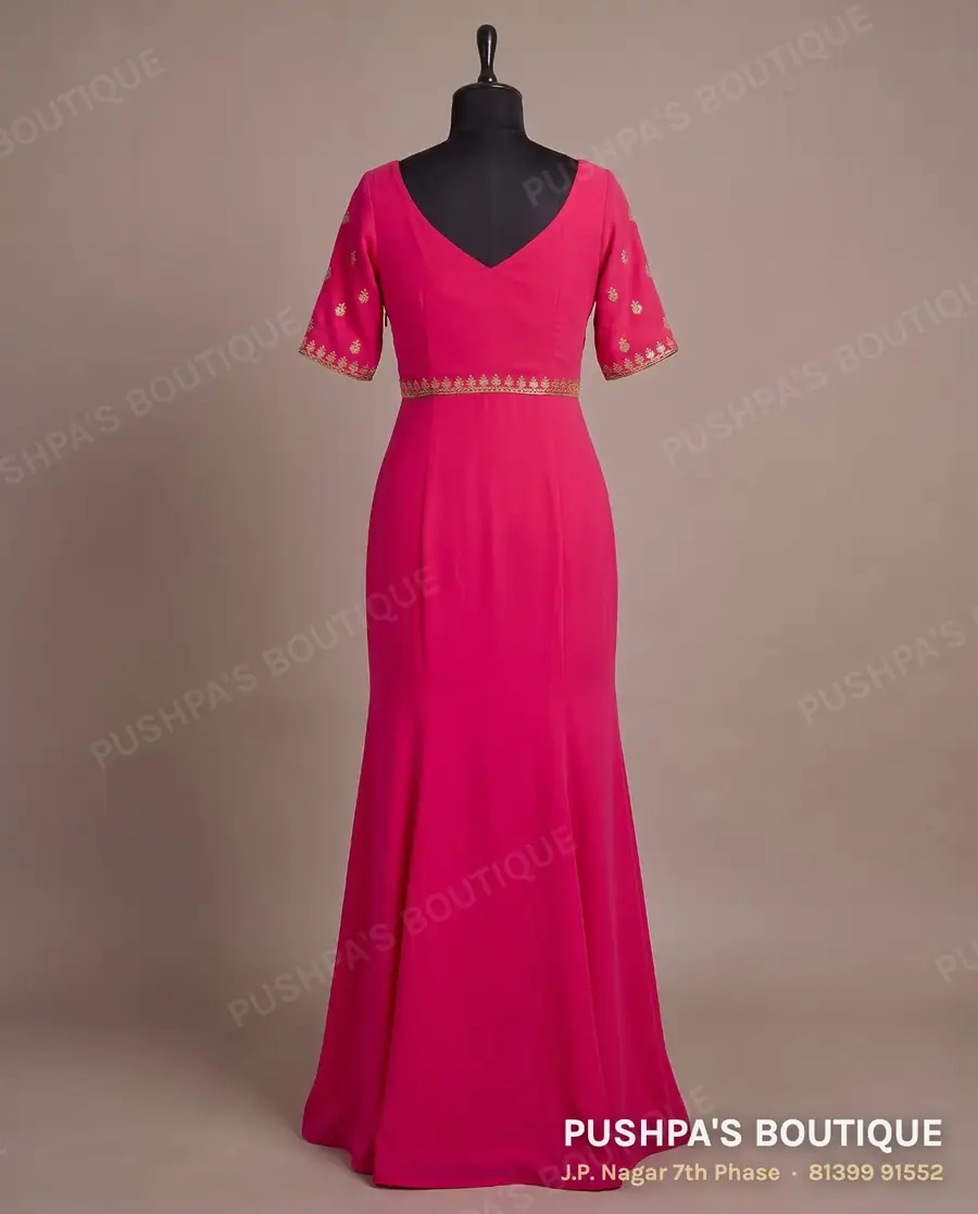 Gown PB-180, sweetheart neck, elbow sleeve, photo 2