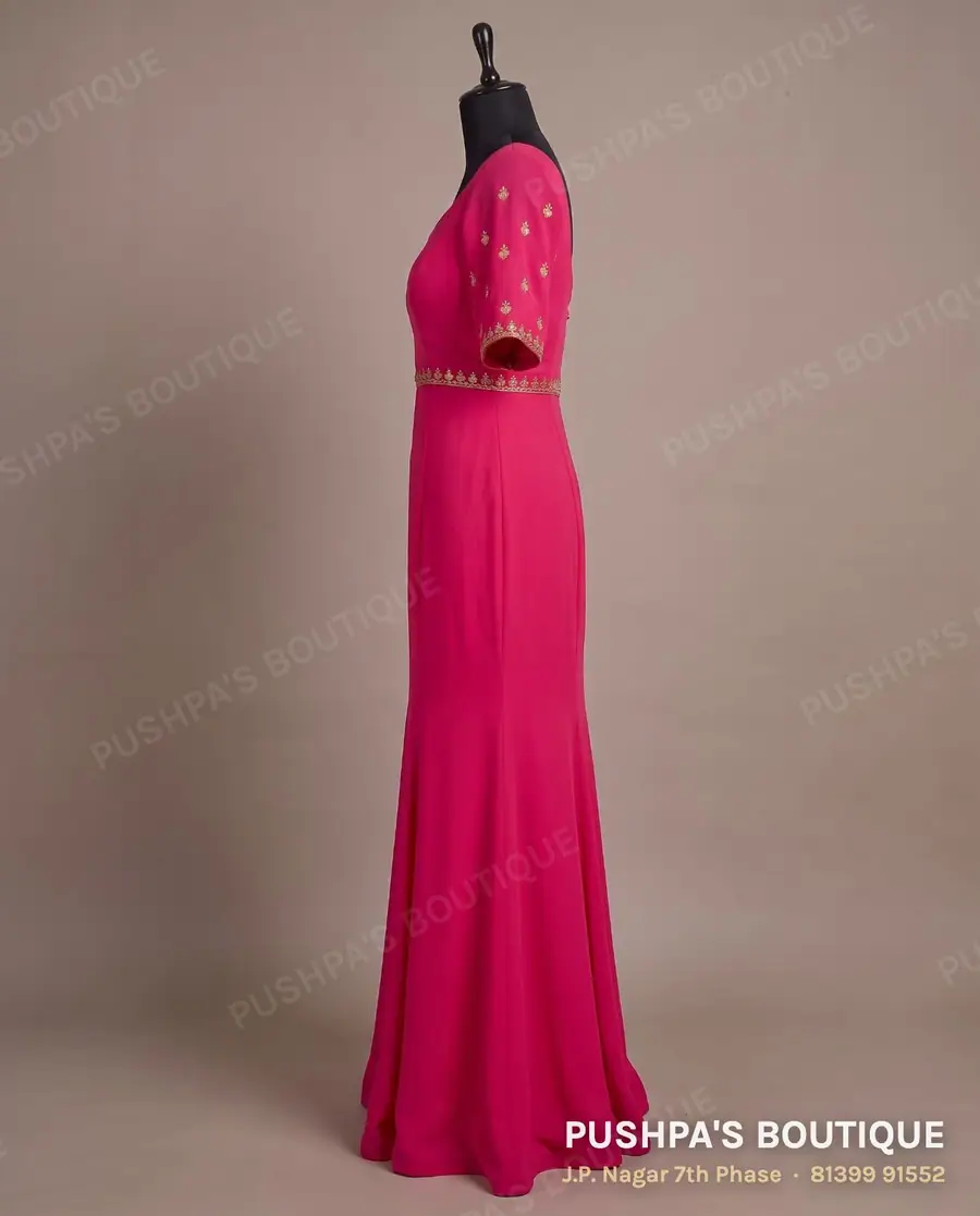 Gown PB-180, sweetheart neck, elbow sleeve, photo 3