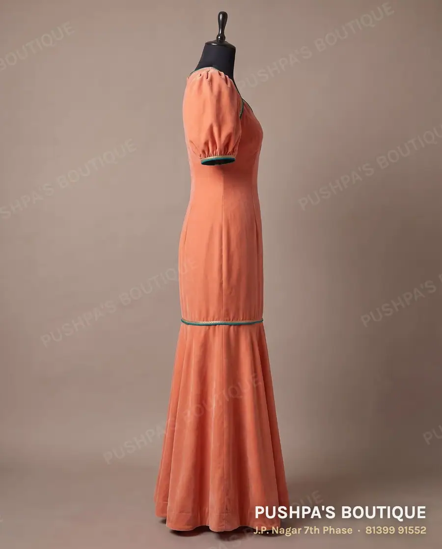 Gown PB-186, sweetheart neck, puff sleeve, photo 3