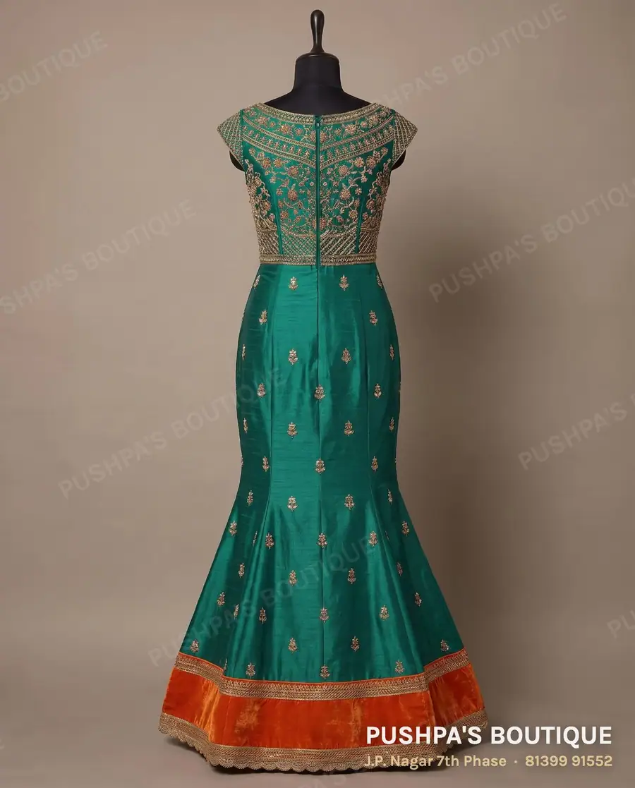 Gown PB-189, boat neck, cap sleeve, photo 2