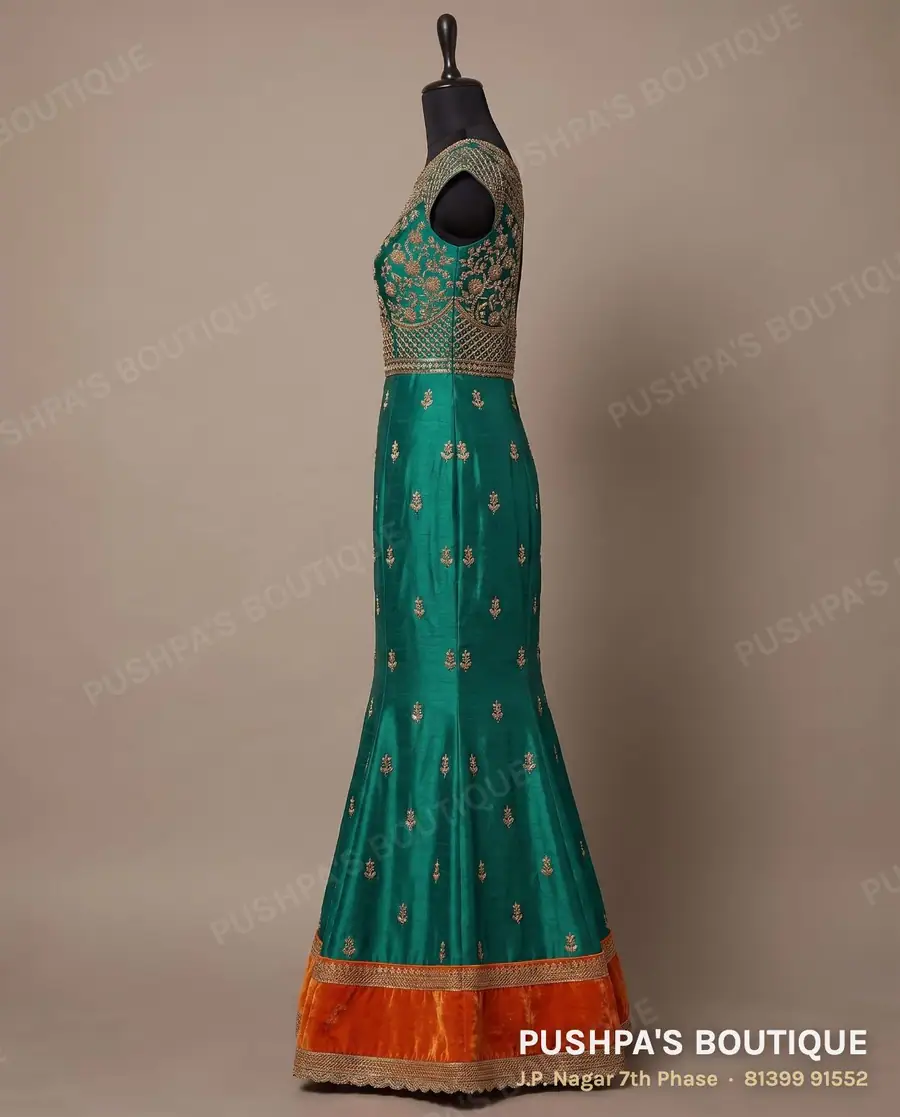 Gown PB-189, boat neck, cap sleeve, photo 3