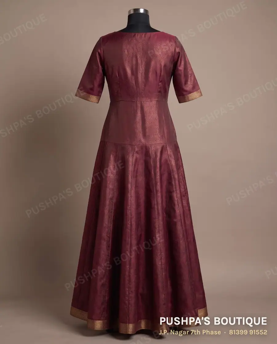 Gown PB-197, boat neck, elbow sleeve, photo 2
