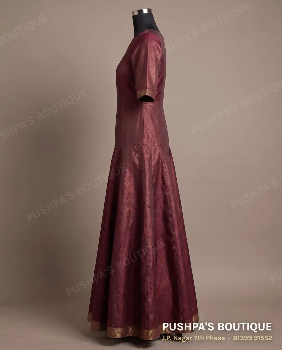 Gown PB-197, boat neck, elbow sleeve, photo 3