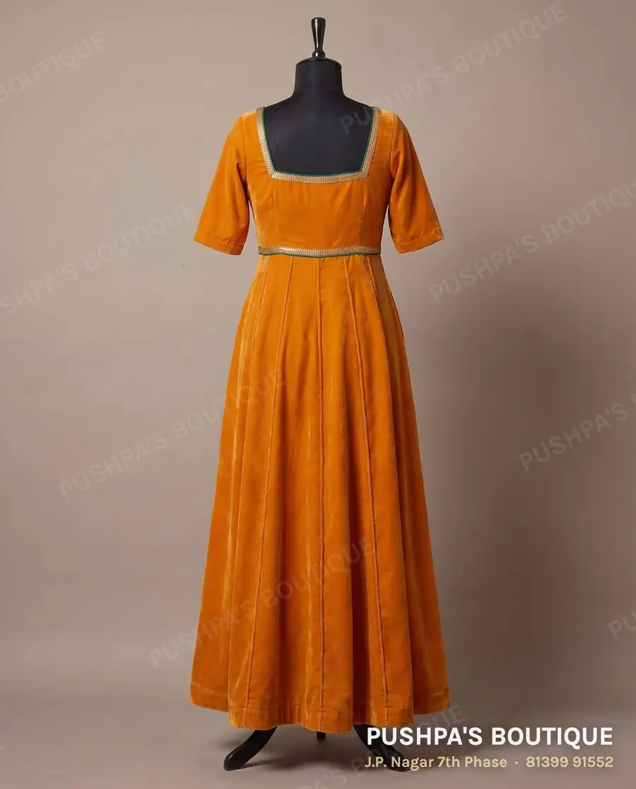 Gown PB-199, square neck, elbow sleeve, photo 2