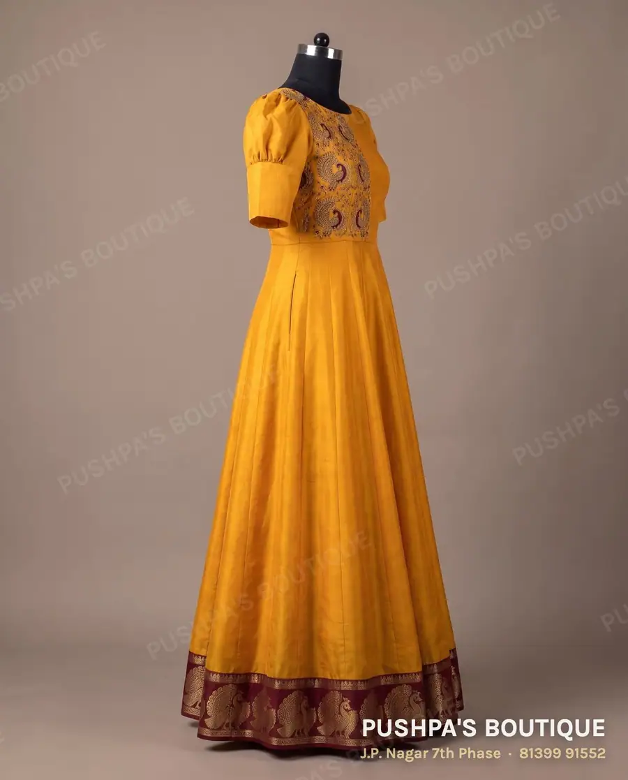 Gown PB-202, boat neck, puff sleeve, photo 3