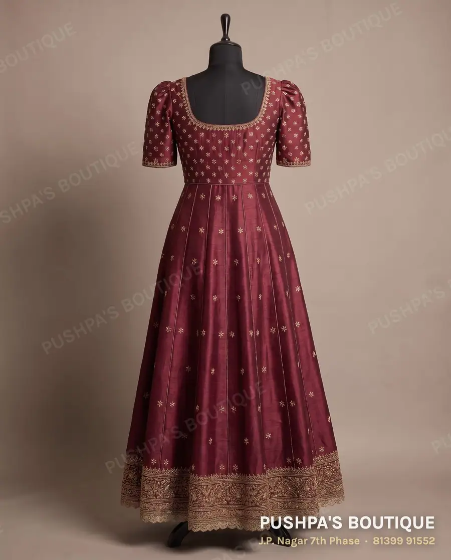 Gown PB-204, square neck, puff sleeve, photo 2