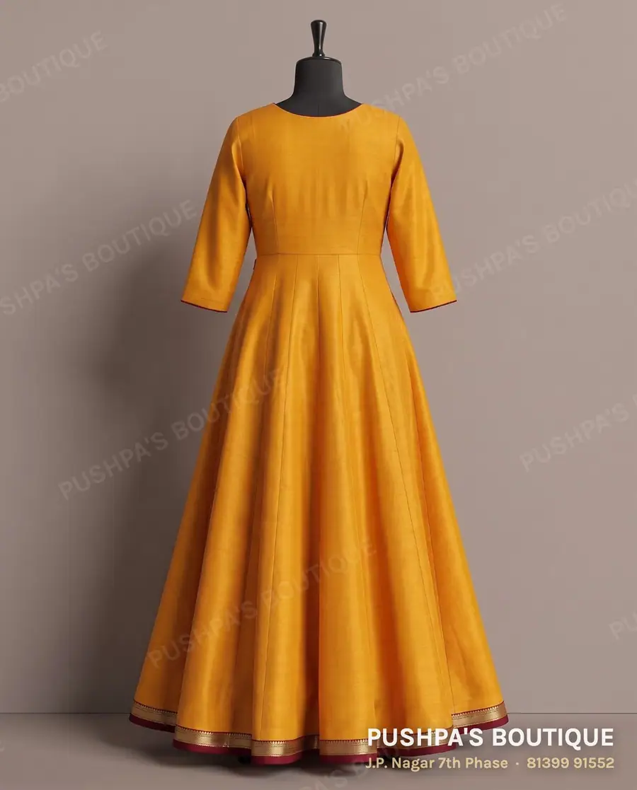 Gown PB-206, round neck, three quarter sleeve, photo 2