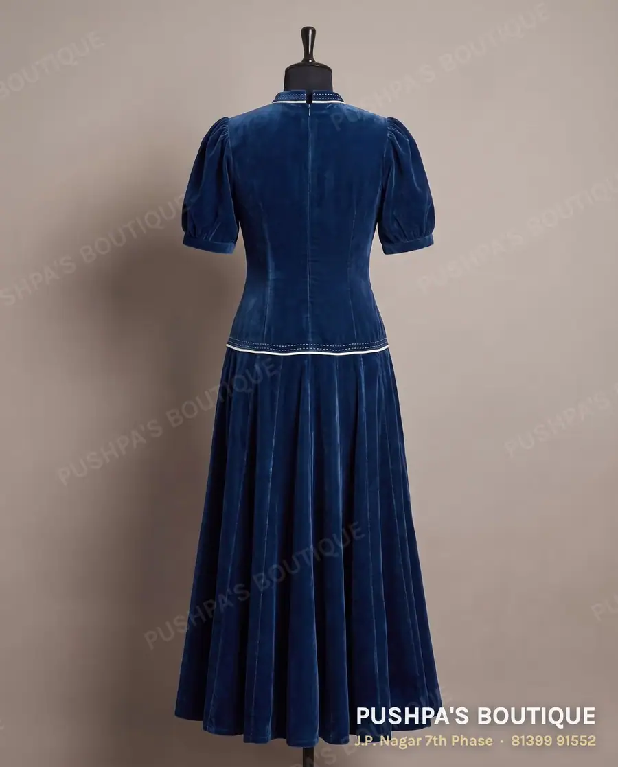 Gown PB-207, high neck, puff sleeve, photo 2