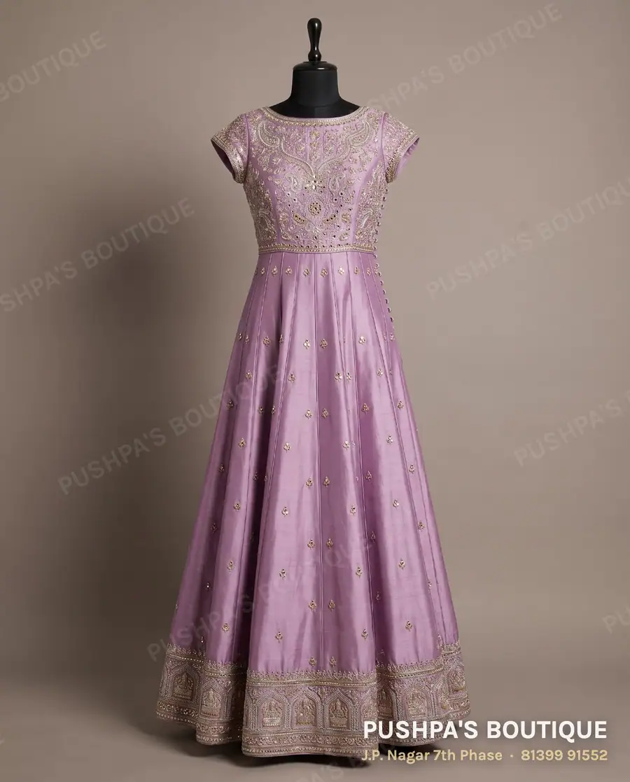 Gown PB-208, boat neck, cap sleeve