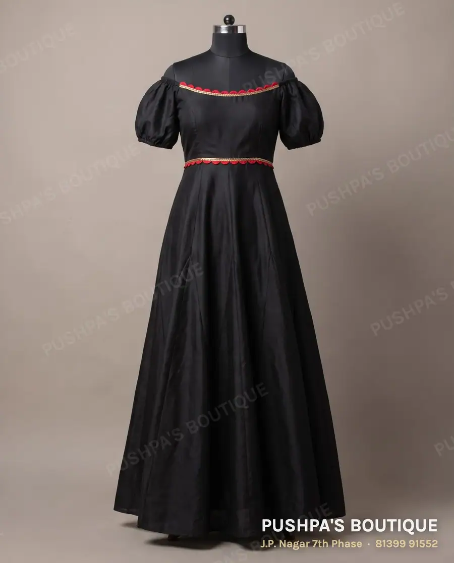 Gown PB-210, puff sleeve