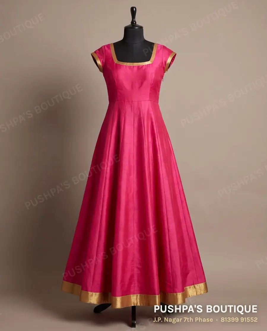 Gown PB-211, square neck, cap sleeve