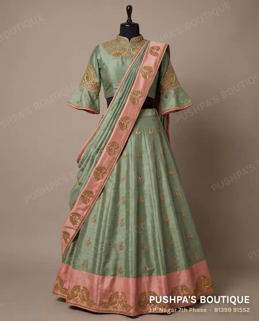 Langa davani (half saree) PB-213, high neck