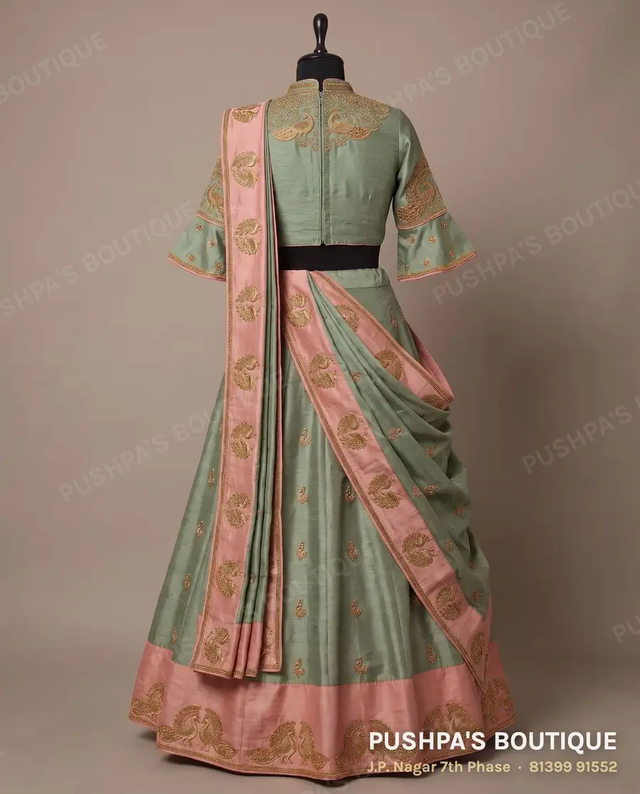 Langa davani (half saree) PB-213, high neck, photo 2