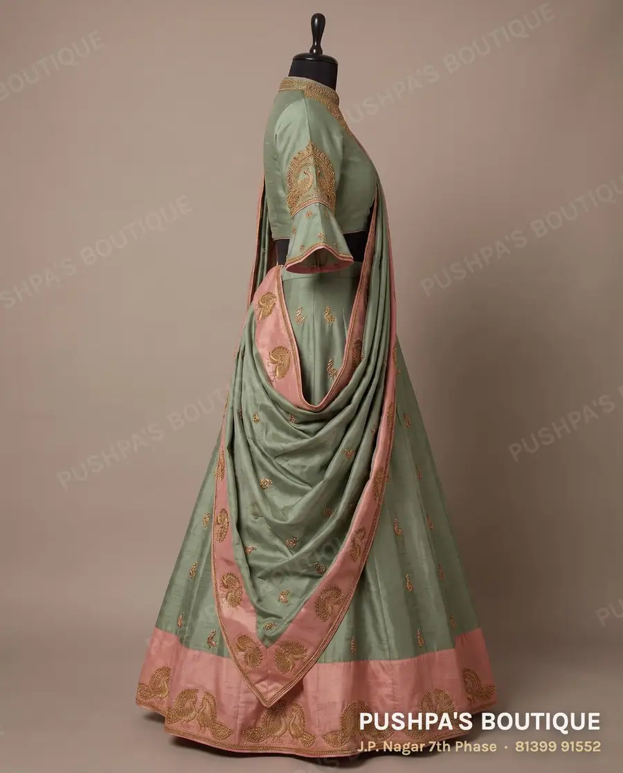 Langa davani (half saree) PB-213, high neck, photo 3