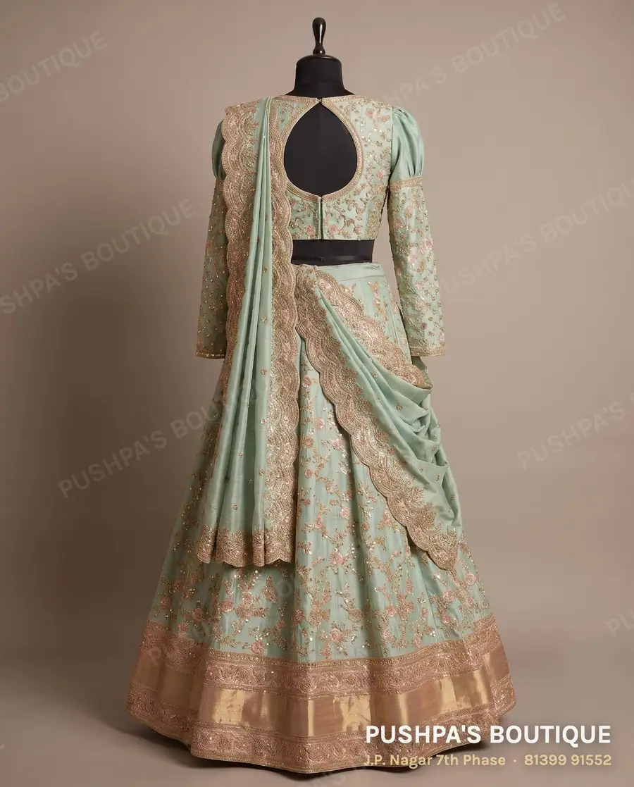 Langa davani (half saree) PB-219, puff sleeve, photo 2
