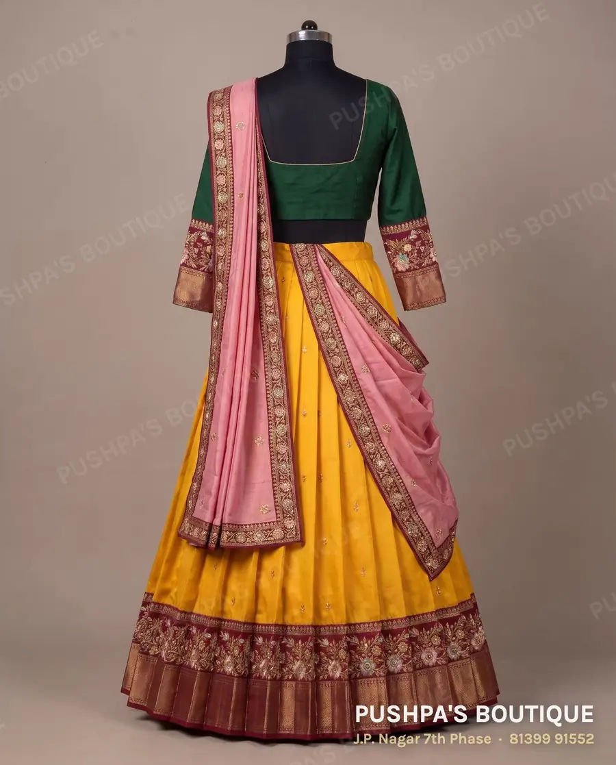 Langa davani (half saree) PB-222, square neck, full sleeve, photo 2