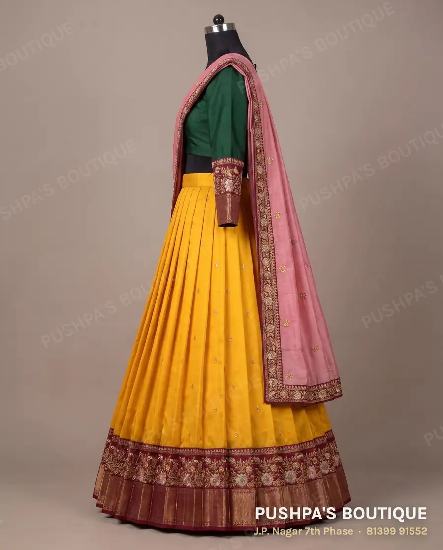 Langa davani (half saree) PB-222, square neck, full sleeve, photo 3