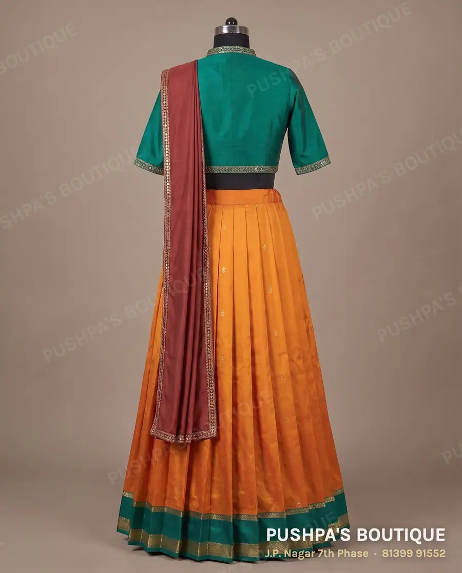 Langa davani (half saree) PB-223, high neck, three quarter sleeve, photo 2